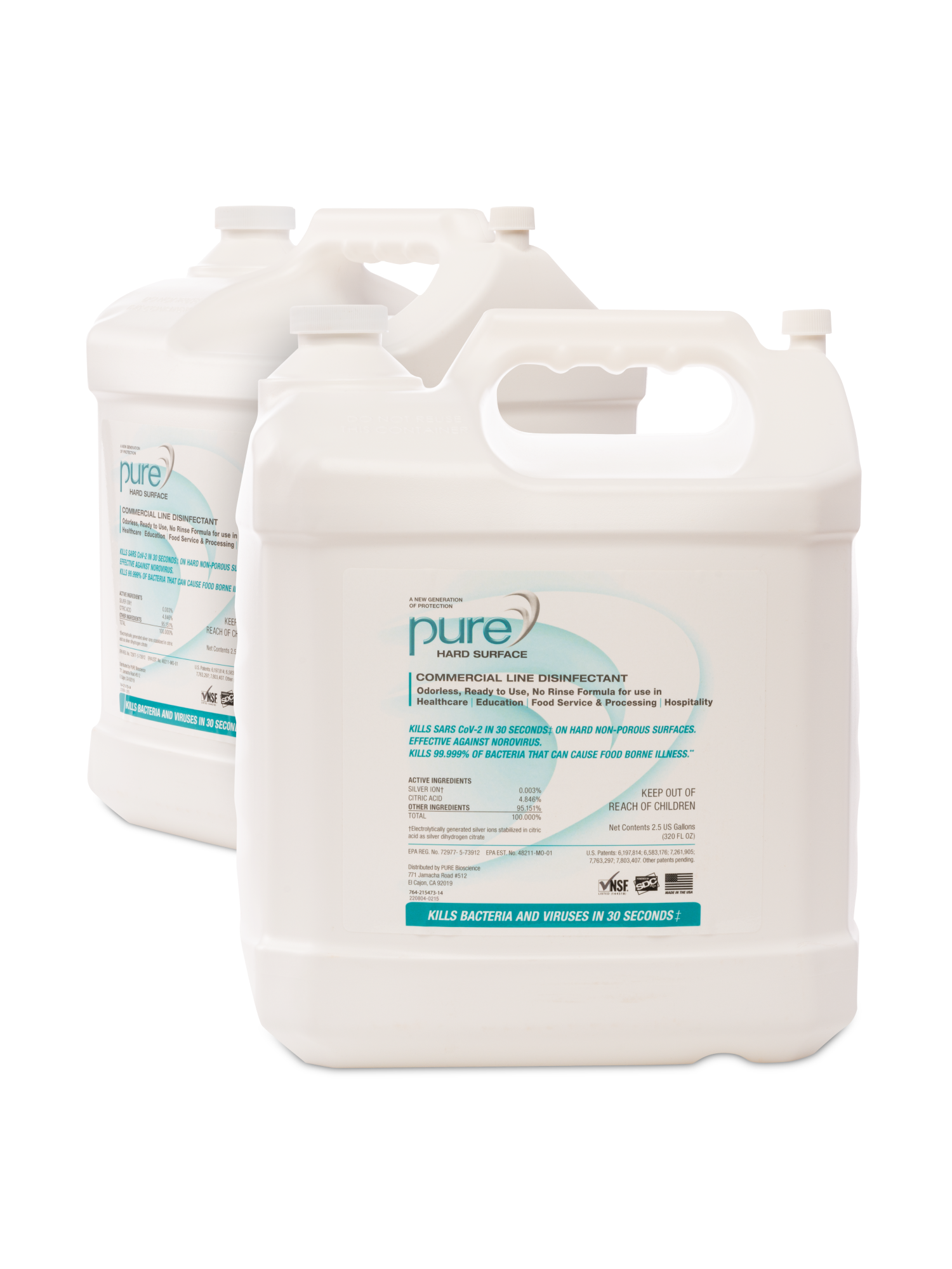 Pure Disinfectant - Case of 2-Gallon Jugs
